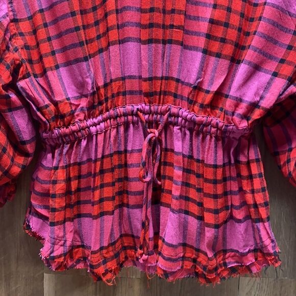 FREE PEOPLE - Checkered Button Down - Picture 5 of 5